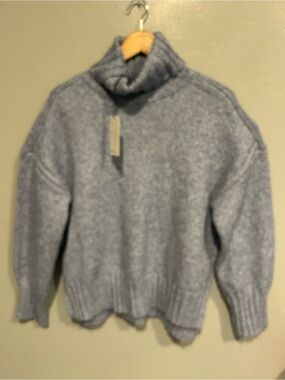 Industry Relaxed Light Blue Turtleneck Sweater